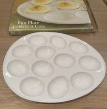 Emily Deviled Egg Serving Platter New In Box 12 Eggs