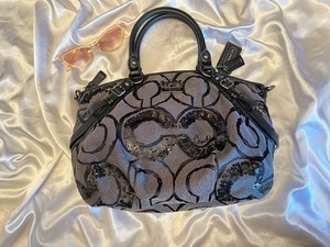 バッグ Coach Op Art 2Way Bag Navy Gray Y2K Coach Madison Op Art | eBay
