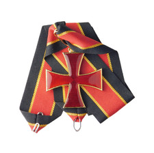 4688 FREIMAURER TEMPELRITTER KREUZ ORDEN ROTES KREUZ MEDAILLENABZEICHEN 1.KLASSE