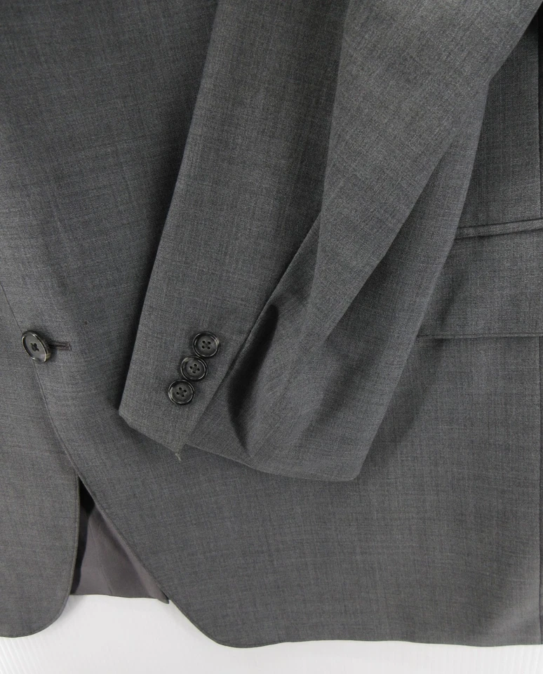J Press Sport Coat Men 46 Gray Blazer Wool Jacket Preppy Classic Business Lined - Image 3 of 4