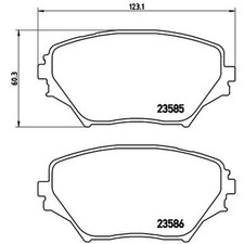 1x ORIGINAL® Brembo P 83 055 Bremsbelagsatz, Scheibenbremse Vorne, exkl.