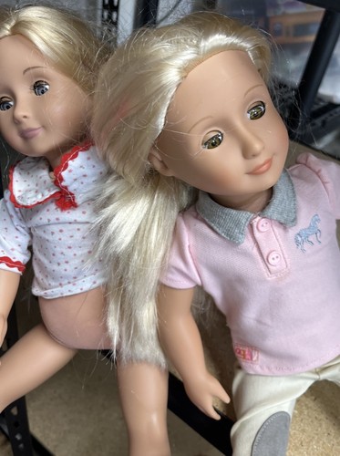 Lote Ropa Muñeca Nuestra Generación Battat Gris Ojos Marrones Rubia Og Lote Otras Marcas - Imagen 2 de 9