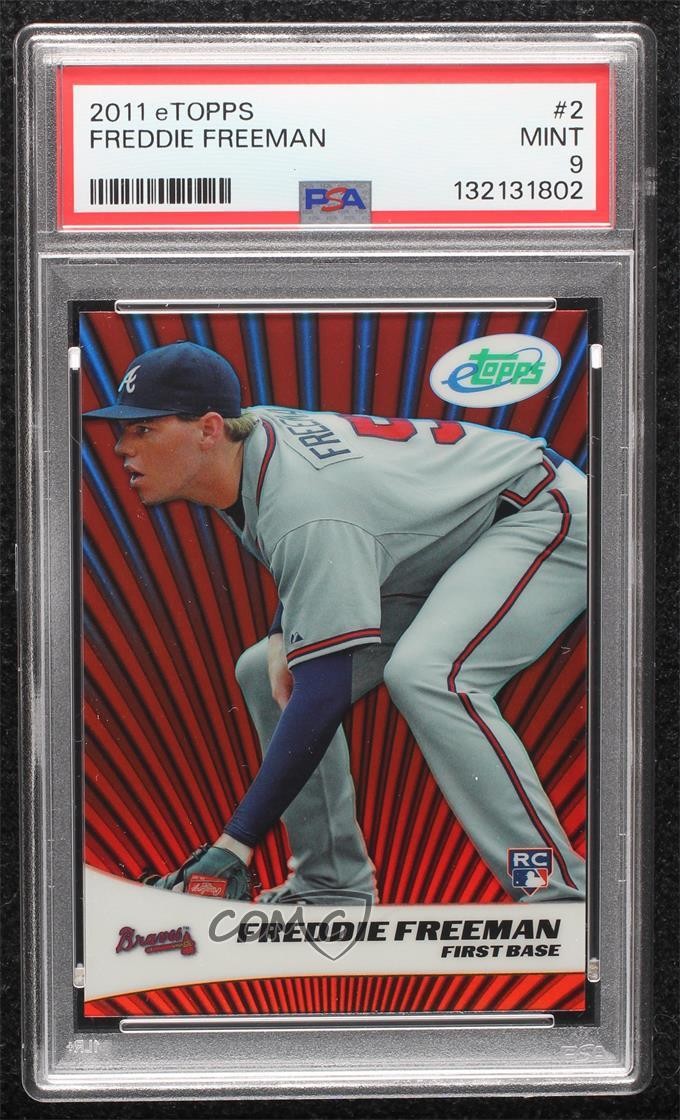 2011 eTopps 211/1499 Freddie Freeman #2 PSA 9 MINT 18n6