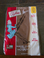 NIP Vtg Size Average Vintage KMart Seamless Stretch Agilon Thigh High Stockings