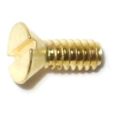  6-32 x 3/8" Brass Slotted Flat Head Machine Screws 40 pcs. 