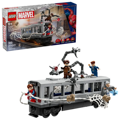 LEGO Marvel #76321 Spider-Man vs. Doc Ock Subway Train Scene Complete Set NEW - Picture 2 of 10