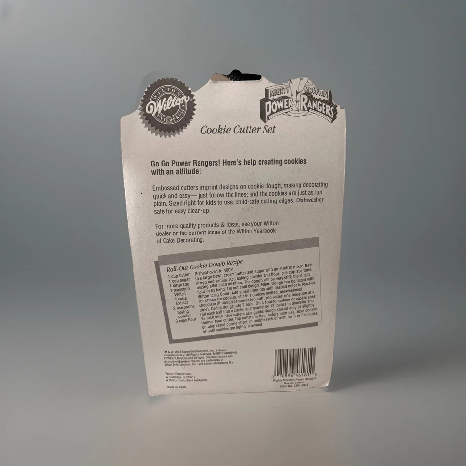 Wilton Enterprises  Mighty Morphin Power Rangers Cookie Cutters New In Packaging - Image 3 of 4