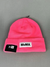 MoMA New Era Knit Beanie Winter Cap Neon Pink NEW With Tags