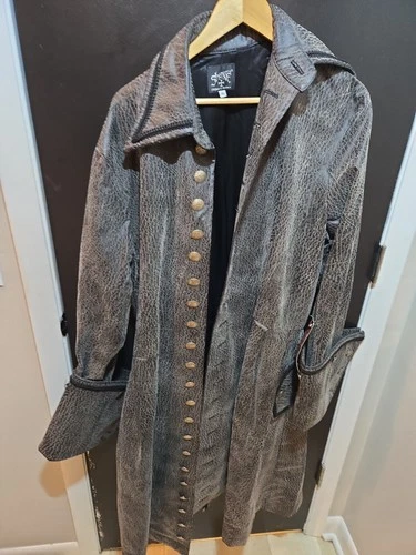 SHRINE HOLLYWOOD Pirate Renaissance Galleon Coat Men XL Very Heavy Quality USA video thumbnail