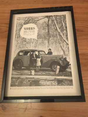 Morris Twenty Five Auto - 1938 A4 gerahmte Werbung