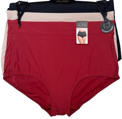 Prima Valentina 3-Pair Women's Brief Underwear Panties Nylon Blend Size 1X