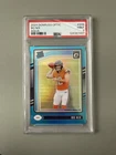 2024 Panini Donruss Optic Bo Nix RC Rated Rookie Aqua PSA 9 /299