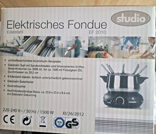 STUDIO Elektrisches Fondue Gerät EF 2010, mit Topf + 6 Spießen, ungenutzt