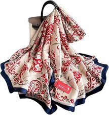 Silk Scarf Head scarf Fashion Scarves Long Lightweight Sunscreen Shawls H14