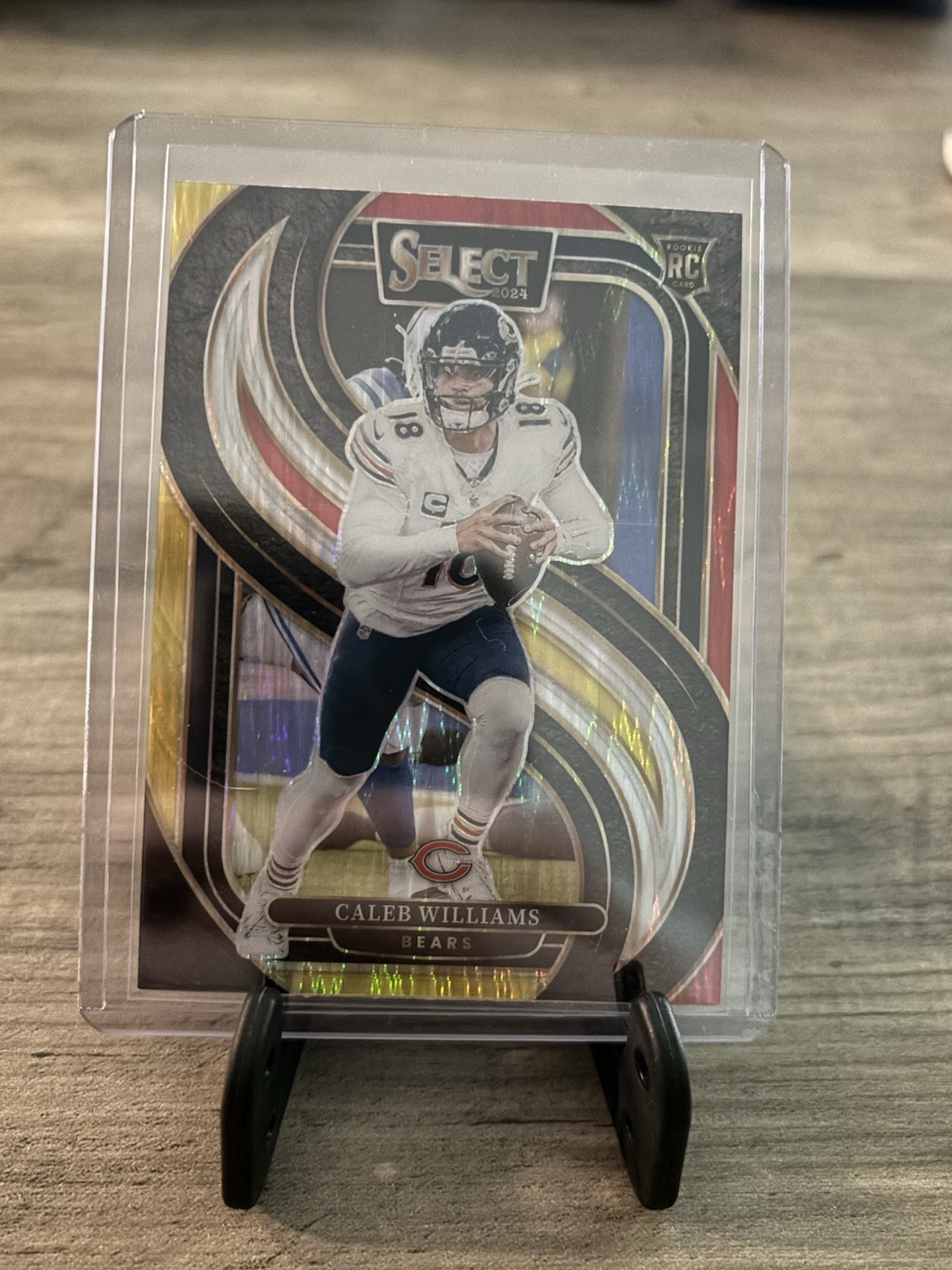 2024 Panini Select - Premier Level Caleb Williams #114 Red & Yellow Shock Prizm