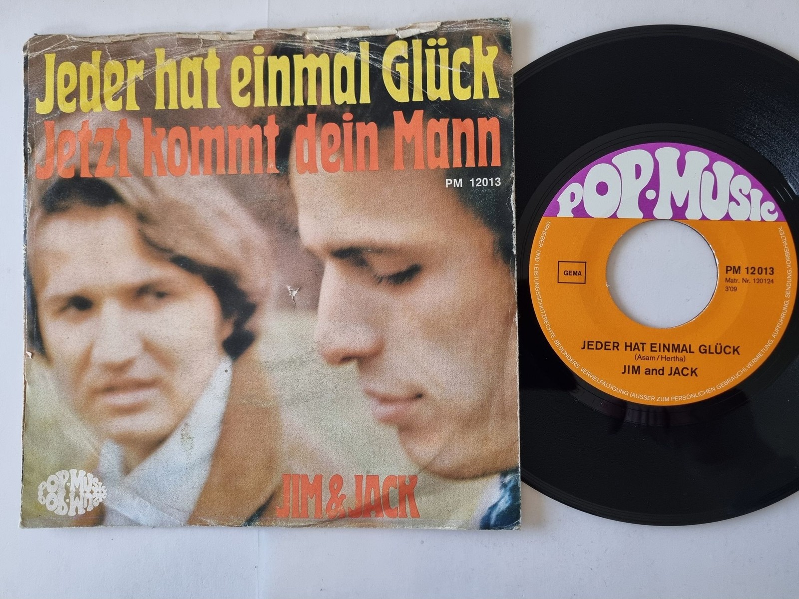Jim & Jack - Jeder hat einmal Glück 7'' Vinyl Germany