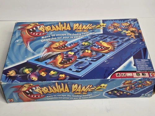 Vintage PIRANHA PANIC Game Escape The Feeding Frenzy 2005 Mattel 100% COMPLETE