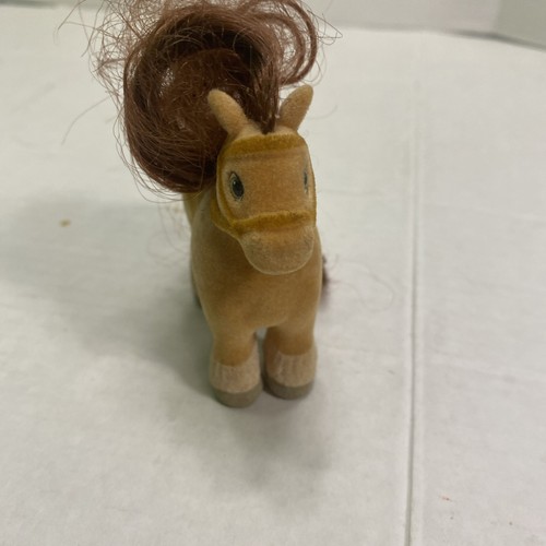 Sylvanian family Calico Critters Flocked Pony Horse Brown Mane Tan Saddle - Picture 2 of 9