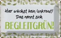 Blechschild 12X18 Cm WäChst Kein Unkraut BegleitgrüN Spruch Zitat Deko Geschenk