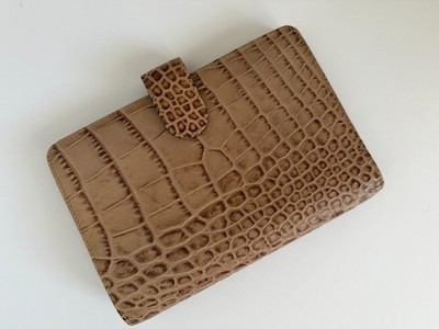 Filofax Classic Croc Personal Fawn Italian Calf Leather Organizer