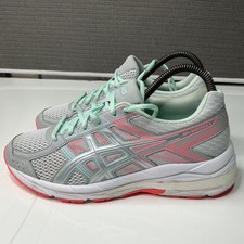 Zapatos para correr Asics Gel-Contend 4 para mujer gris menta rosa talla 9,5 ligeros