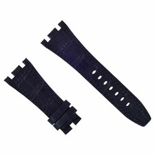 28MM LEATHER WATCH BAND STRAP FOR AUDEMARS PIGUET ROYAL OAK OFFSHORE WATCHBLACK