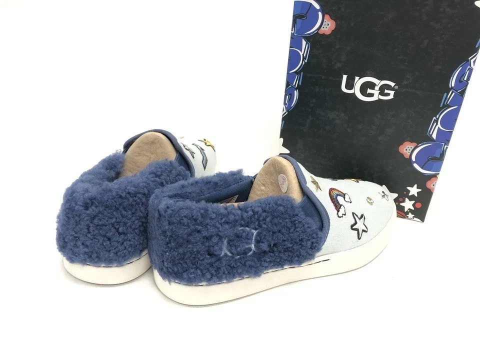 Zapatos UGG Patch It sin cordones denim blanqueador Bling 1093149K para niños 6/mujeres 7,5 Foto 2 de 4
