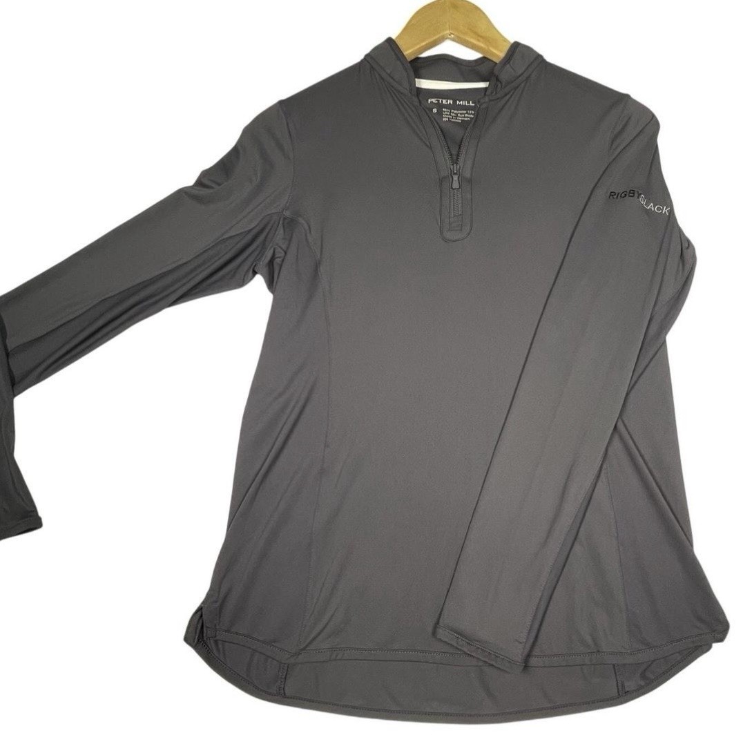 Peter Millar Pullover Womens Small Gray Quarter Z… - image 1