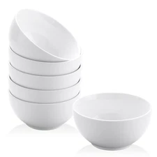 Yedio Small Bowls Set, White Ceramic of 6, 10 oz Porcelain Bowl for Kitchen