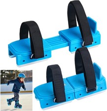 Winter Toddler Ice Skates Adjustable Double Runner Ice Skates W/ Hook  Loop
