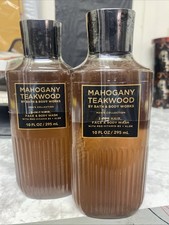NEW Men's MAHOGANY TEAKWOOD 3-in-1 Body Wash Gel B5  Aloe Bath  Body Works