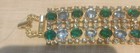 Stunning  Green & Blue Crystal bracelet So Nice 7 Inches — photo 3