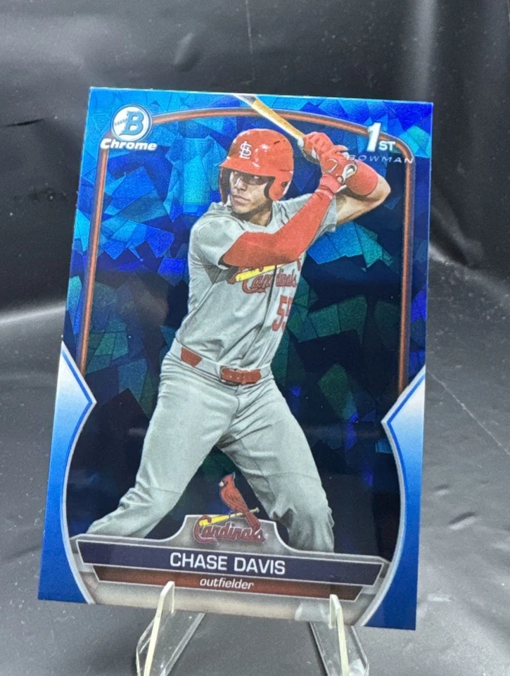 Chase Davis 2023 Bowman Chrome Draft Sapphire 1st Bowman #BDC-48 Cardinals - Image 3 of 3