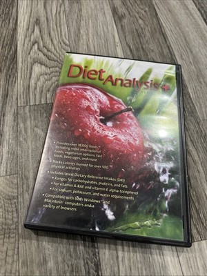 Diet Analysis Plus 7. 1 Windows/Mac CD-ROM by Wadsworth (2005, Digital, Other)