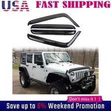 For 2007-2017 Jeep Wrangler 4 Door Window Visor Vent Shade Rain Guards