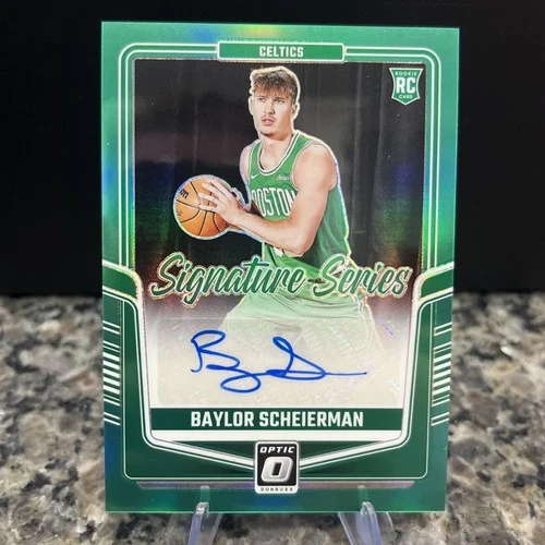 2024-25 Panini Prizm Baylor Scheierman SS-BAY Signature Series Green Prizm RC/49
