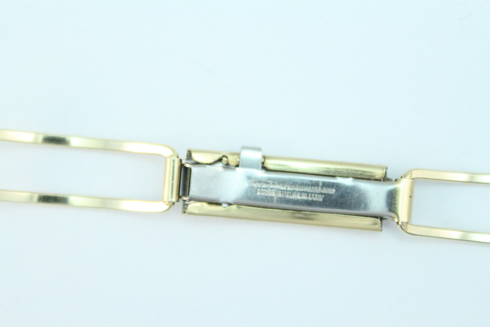 Expandro 60er, 70er Uhrenarmband Edelstahl 12mm Rolled Gold Made in W.-Germany 