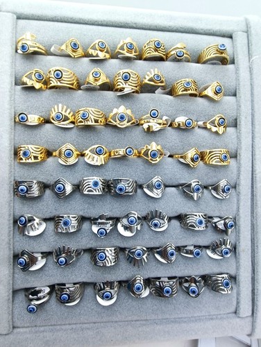Venta al por mayor 30 piezas anillos de acero inoxidable para hombre mujer - Imagen 3 de 9