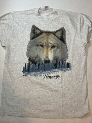 Vintage Randy Martin Sutton s Big Wolf Minnesota Shirt Jerzees Tag Mens XL