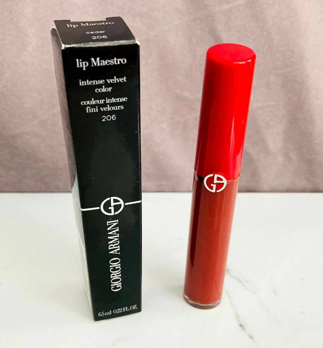 NEW Giorgio Armani LIP MAESTRO Matte Liquid Lipstick 206 CEDAR
