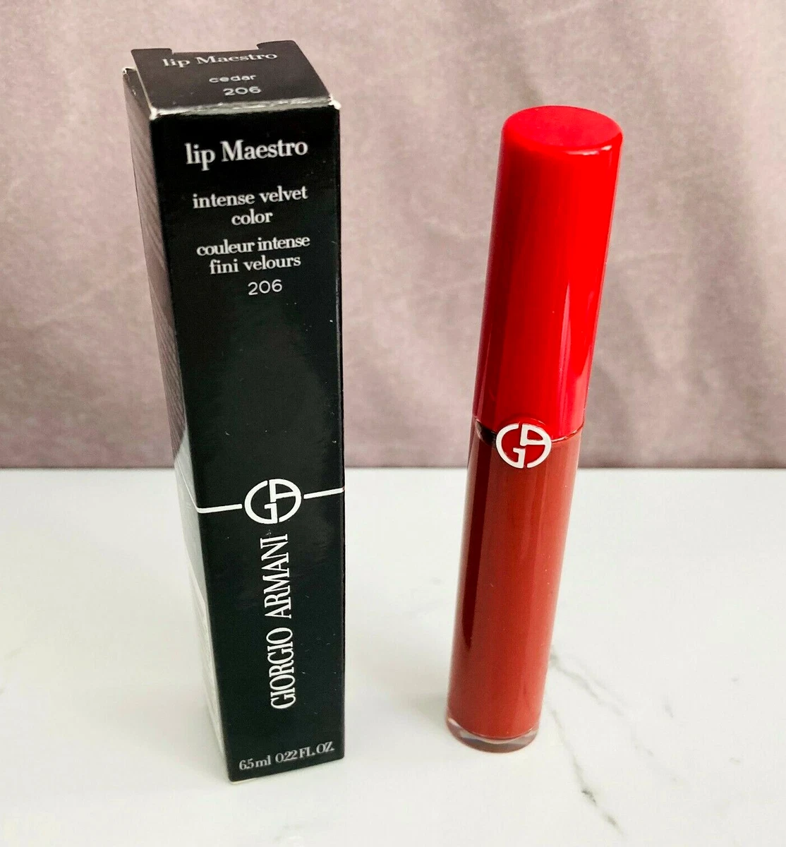 NEW Giorgio Armani LIP MAESTRO Matte Liquid Lipstick 206 CEDAR Full Size NIB