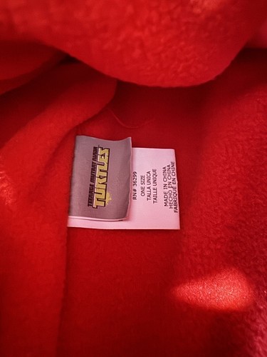 Teenage Mutant Ninja Turtles Raphael Hat Mittens Set Nickelodeon Beanie 3 Pieces - Picture 4 of 6