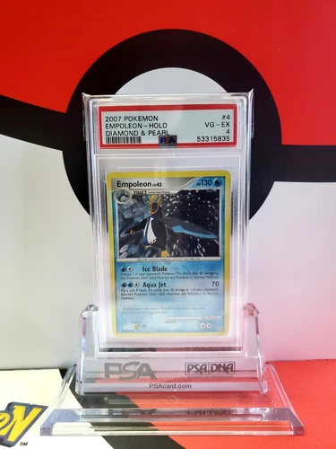 2007 pokemon diamond and pearl empoleon holo psa 4