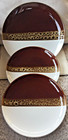 Trio of Vintage Poole Pottery Honeycomb Pattern Plates, 1 Sandwich/Cake & 2 Side