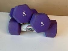 (3) 5 Pound Dumbells Purple 