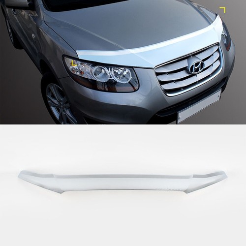 Chrome Bug Shield Bonnet Hood Guard (Fits: 2007 2012 Santa Fe CM & The Style) - Picture 1 of 5