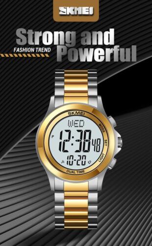 Orologio Sportivo Digitale Acciaio Inox Multicolore Tondo Moderno Classico Impermeabile - Foto 7 di 28