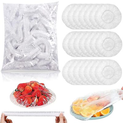 300 Coperture Elastiche Per Alimenti - Coperchi Universali Riutilizzabili In PE Per Ciotole, Piatti E Contenitori - Ideali Per Conservare Cibo, Pane E Picnic