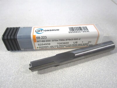 Onsurd (68-223) 3/8'' x 3/4'' x 3/8'' x 3'' OAL 2 Flute Square End SERF Router Bit