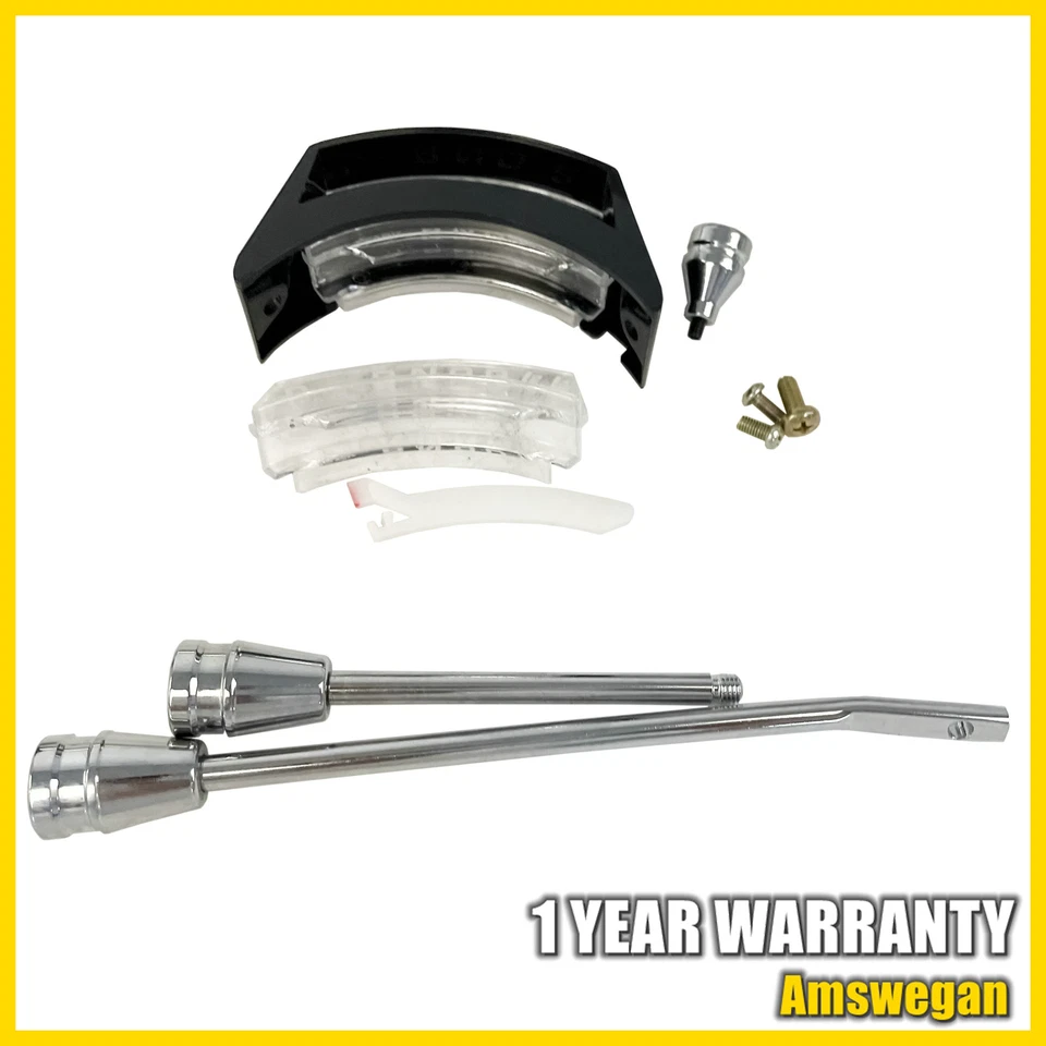 Columna de dirección inclinable de cambio automático de columna de 30" con adaptador de rueda cromado y llave Foto 4 de 4